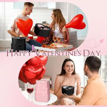 Resurhang 12 Pcs Valentine's Day Heart Shaped Boxes for Flower Bridesmaid Proposal Floral Gift Box with Transparent Window Lids Flower Box Gift for Wedding Birthday, 3 Sizes(Black, Pink)