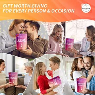 Shower Steamers Aromatherapy 21-Pack Shower Bombs Valentines Day Gifts for Her Him Mom Wife, Eucalyptus Rose Lavender Mint Wrapefruit Chamomile Watermelon Essential Oil, Birthday Gifts for Women