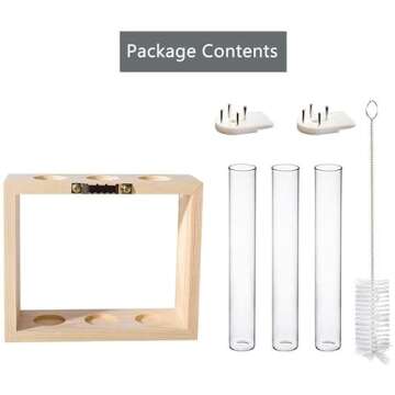 Mkono Plant Propagation Planter - Elegant Glass Tubes and Wood Stand