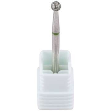 PANA 3/32” Diamond Nail Drill Bit (Coarse Grit) - Professional Cuticle Nail Drill Bits for Acrylic Gel Nails Dry Manicure Pedicure Shape Remove Tools (Ball Bit, Style 04)