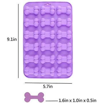 Silicone Molds Puppy Dog Paw and Bone Mold for Dog Treats, Homemade Non-Stick Food Grade, Chocolate, Candy, Jelly, Ice Cube Mold, Cupcake Baking Mould, Muffin pan Cookie Cutters Set