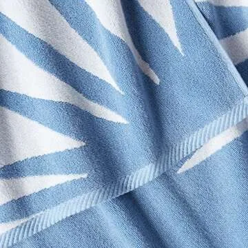 Laguna Beach Tropical Cabana Beach Towel - Oversized Plush Cotton