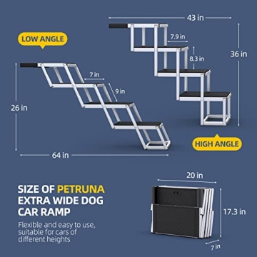 PetRuna Extra Wide Dog Ramp for Large Dogs