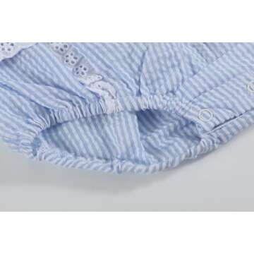 Lil cactus Girls Baby and Toddler Smocked Easter Bunny Ruffle Romper