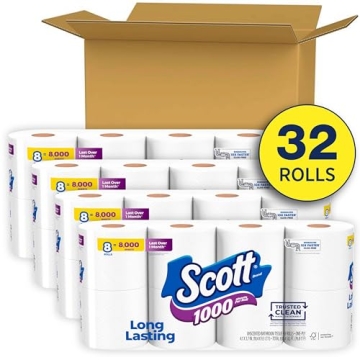 Scott 1000 Trusted Clean Toilet Paper - Septic Safe, Cost Effective