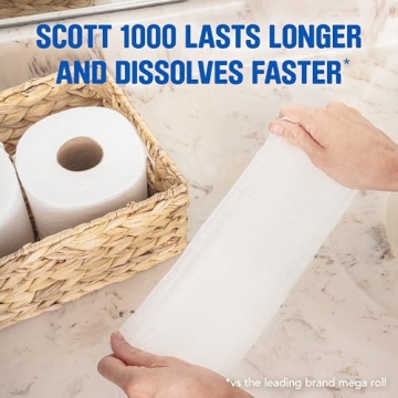 Scott 1000 Trusted Clean Toilet Paper - Septic Safe, Cost Effective