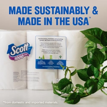 Scott 1000 Trusted Clean Toilet Paper - Septic Safe, Cost Effective