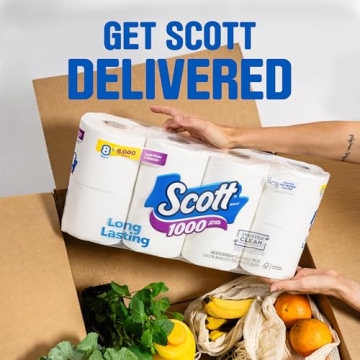 Scott 1000 Trusted Clean Toilet Paper - Septic Safe, Cost Effective