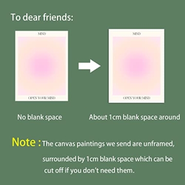 Adyggefy 3 Piece Pink Aura Spiritual Canvas Wall Art