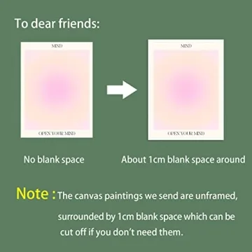 Adyggefy 3 Piece Pink Aura Spiritual Canvas Wall Art