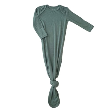 Ultra-Soft Bamboo Knotted Baby Gown for Newborns - Easy Diaper Changes & Snug Fit