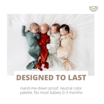 Soft Bamboo Knotted Baby Gown for Newborns 0-3 Months