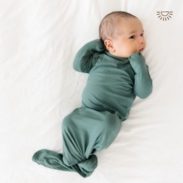 Soft Bamboo Knotted Baby Gown for Newborns 0-3 Months