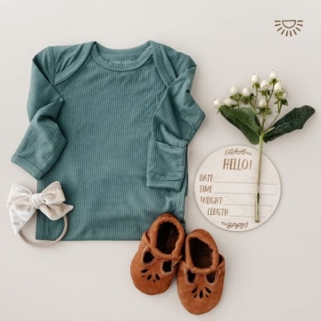 Soft Bamboo Knotted Baby Gown for Newborns 0-3 Months