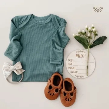 Soft Bamboo Knotted Baby Gown for Newborns 0-3 Months