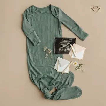 Soft Bamboo Knotted Baby Gown for Newborns 0-3 Months