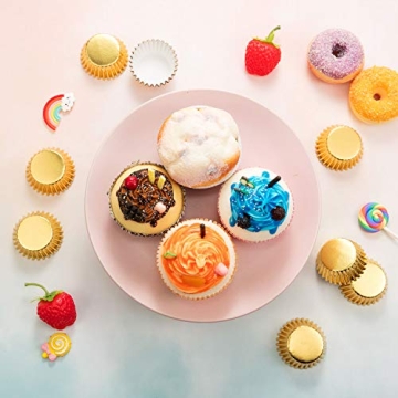 400 Mini Foil Cupcake Liners - Colorful Baking Essentials