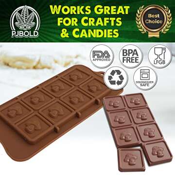 Mushroom Candy Bar Silicone Mold for Delicious Treats