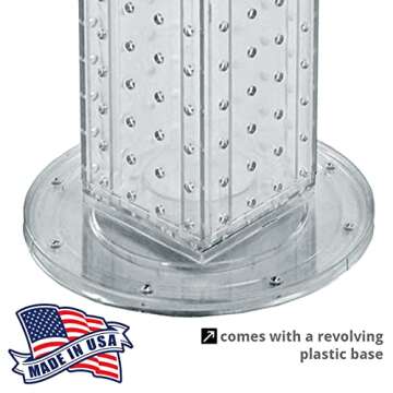 Azar Displays 4-Sided Revolving Counter Pegboard Display