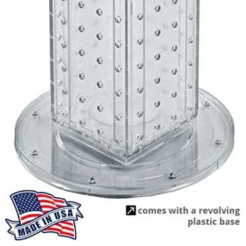 Azar Displays 4-Sided Revolving Counter Pegboard Display