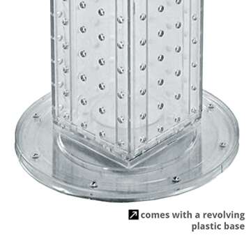 Azar Displays 4-Sided Revolving Counter Pegboard Display