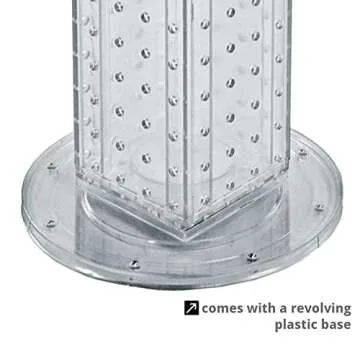 Azar Displays 4-Sided Revolving Counter Pegboard Display