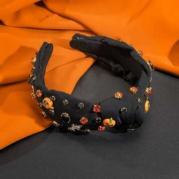 Rhinestone Jeweled Headband for Women - Halloween Delight