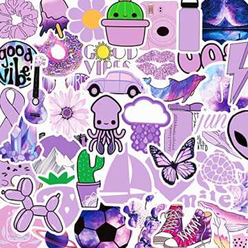 200PCS Stickers for Kids, Aesthetic Vinyl Sticker Packs for Water Bottles Laptop Computer Skateboard, Preppy Stickers for Teens Girls Adults preppies