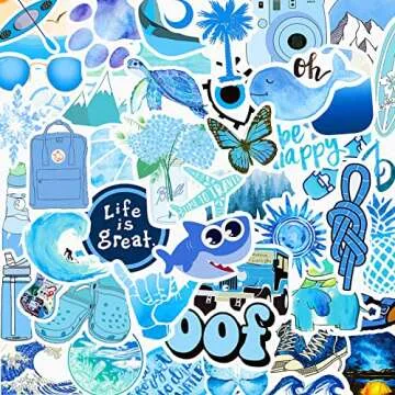200PCS Stickers for Kids, Aesthetic Vinyl Sticker Packs for Water Bottles Laptop Computer Skateboard, Preppy Stickers for Teens Girls Adults preppies