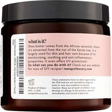 Raw Apothecary All-Natural Ivory Shea Butter (16 ounces)