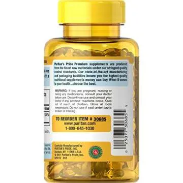 Puritan's Pride Vitamin D3 5000 IU Softgels for Wellness