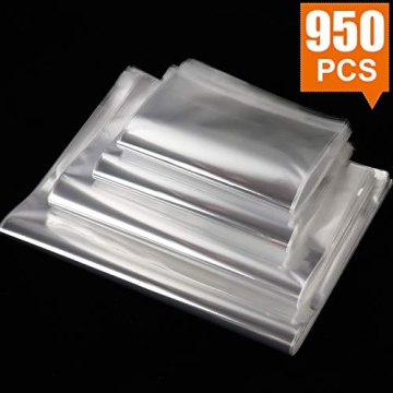 950 PCS Clear Resealable Cellophane Bags for Baking & Crafts