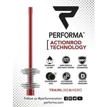Performa Perfect Shaker - Superman Shaker Bottle, Best Leak Free Bottle With Actionrod Mixing Techno...