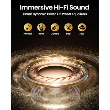 LEEMC Wireless Earbuds with Touchscreen Case and ANC