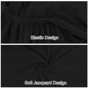 GoodtoU Chair Covers for Dining Room 4 Pack, Stretch Parson/Dining Chair Slipcover Removable Washable Chair Protector for Home/Restaurant/Banquet,Forros para Sillas de Comedor(Black, Set of 4)