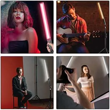 Hagibis RGB LED Video Light Wand with Tripod Kit