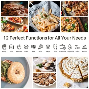 Extra Large 34QT Air Fryer Oven with 12 Cooking Presets