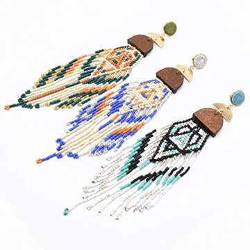 Vibrant Bohemian Long Tassel Earrings for Women
