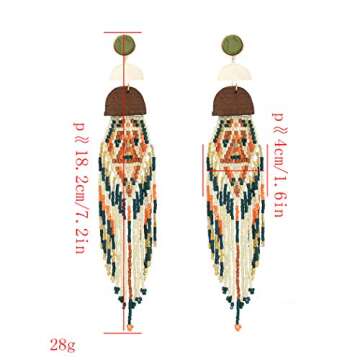 Vibrant Bohemian Long Tassel Earrings for Women