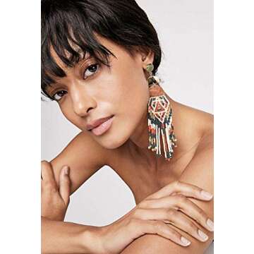 Vibrant Bohemian Long Tassel Earrings for Women