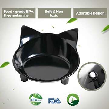 Skrtuan Dog & Cat Food Bowl - Non-Slip, Safe, Shallow Design