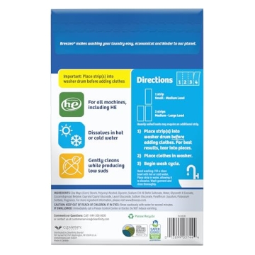Breezeo Laundry Detergent Strips - Eco-Friendly & Convenient