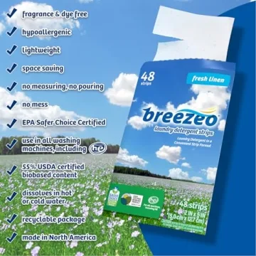 Breezeo Laundry Detergent Strips - Eco-Friendly & Convenient