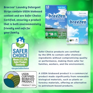 Breezeo Laundry Detergent Strips - Eco-Friendly & Convenient