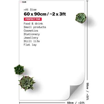 Vinyl Photography Backdrop 3-Pack for Flat Lay Photography