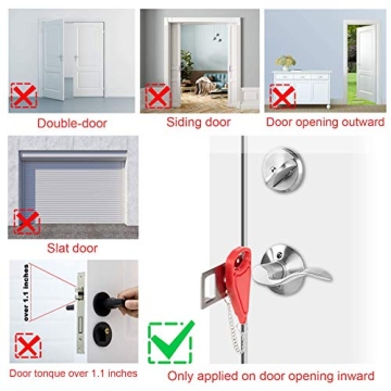 KUOGO Portable Door Lock for Travel Safety and Privacy