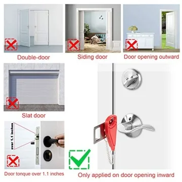 KUOGO Portable Door Lock for Travel Safety and Privacy