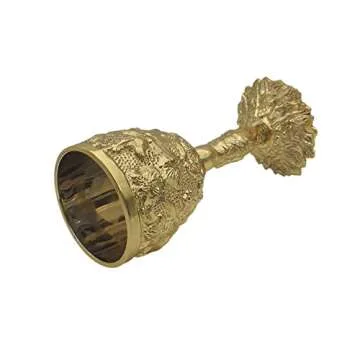 LEATHERVINES Gold Plated Chalice Goblet for Royal Drinking