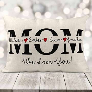Grandma Pillow - Gifts for Grandma - Gifts for Mom from Daughter - Mom Gifts - Customized Pillow - G...