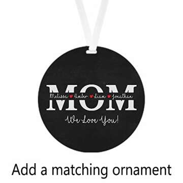 Grandma Pillow - Gifts for Grandma - Gifts for Mom from Daughter - Mom Gifts - Customized Pillow - Grandma Birthday Gifts from Grandchildren (Linen, 12 x18 Mom)